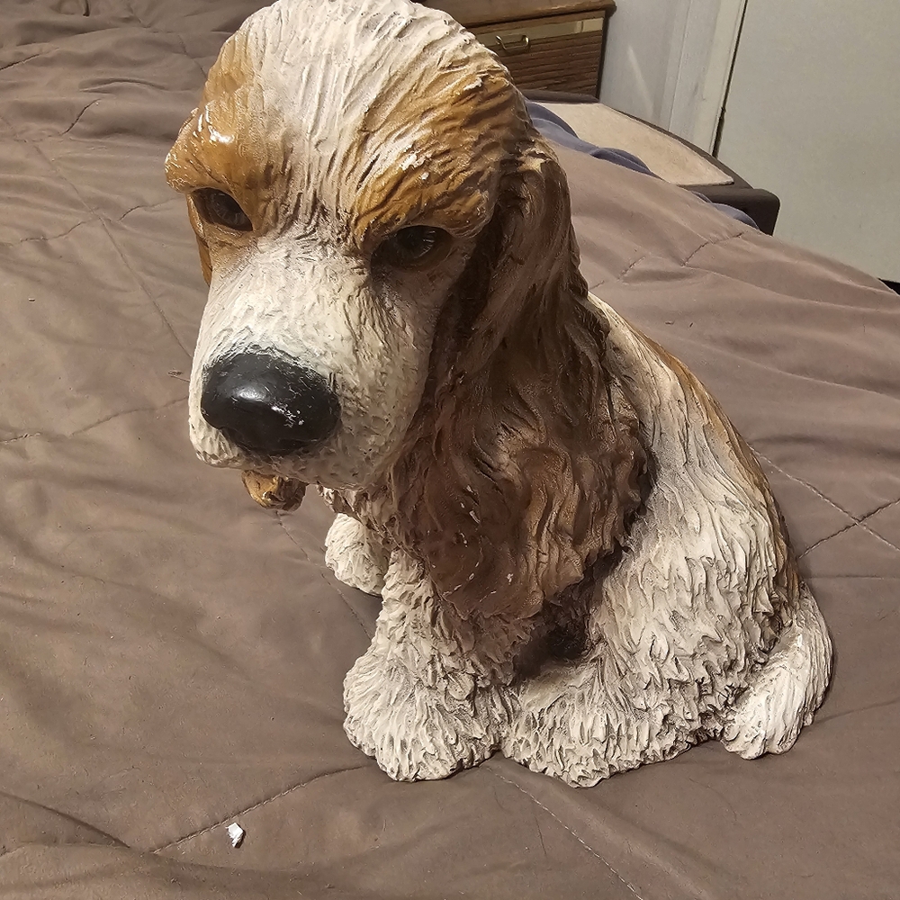 Charming Dog Figurine - Brown and White